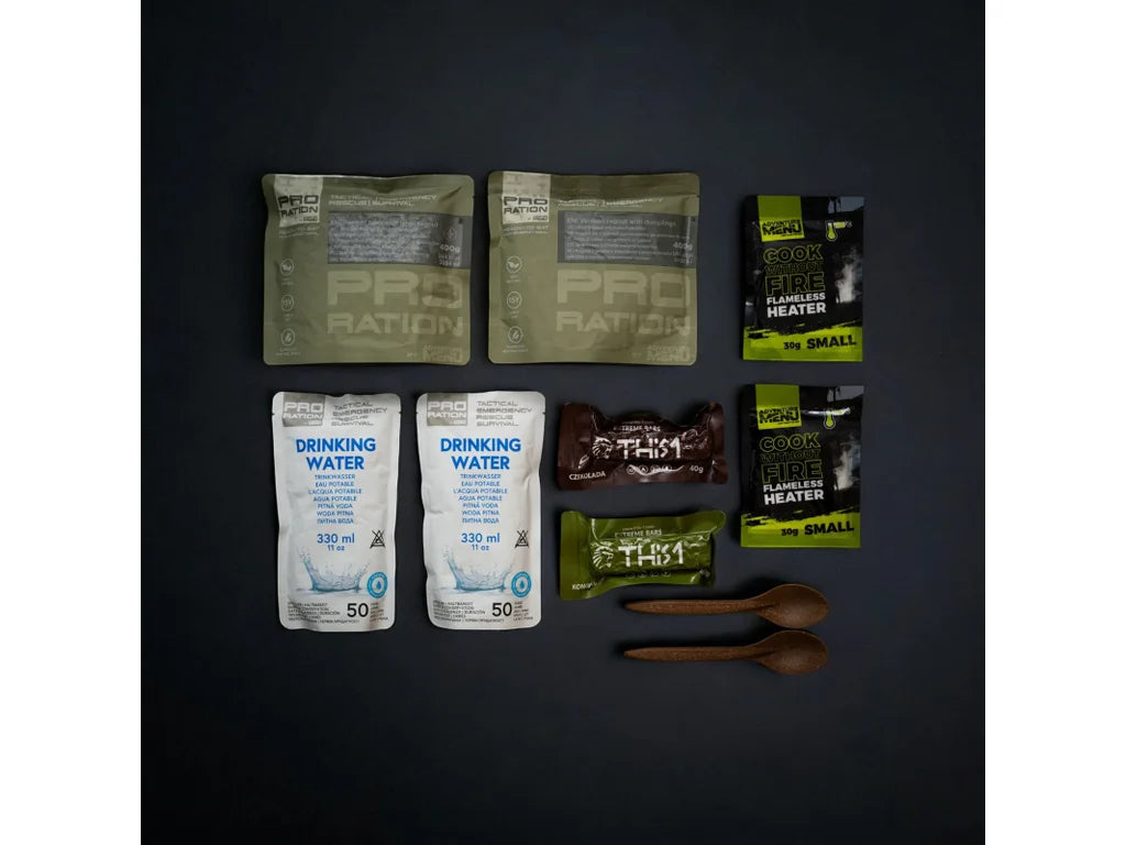 Pack de Comida/Água de Emergência Menu I PRO-RATION