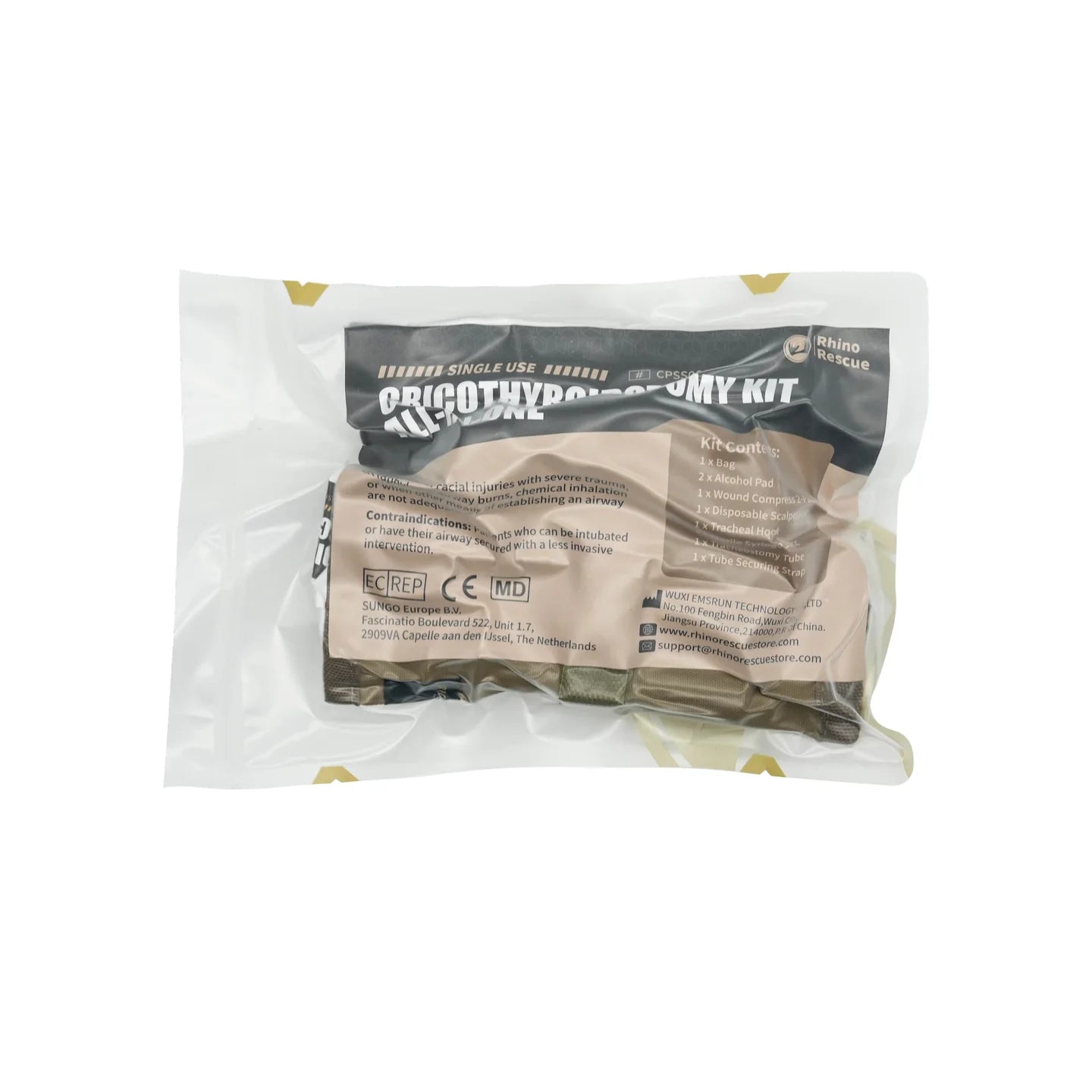 Kit Tático Cricotireoidotomia RHINO RESCUE
