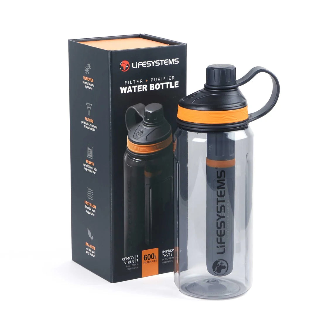 Garrafa com Filtro Purificador de Água LIFESYSTEMS