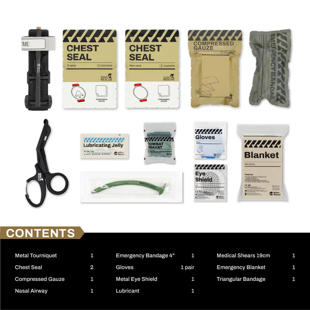 Kit de Primeiros Socorros Individual RHINO RESCUE REFILL 12