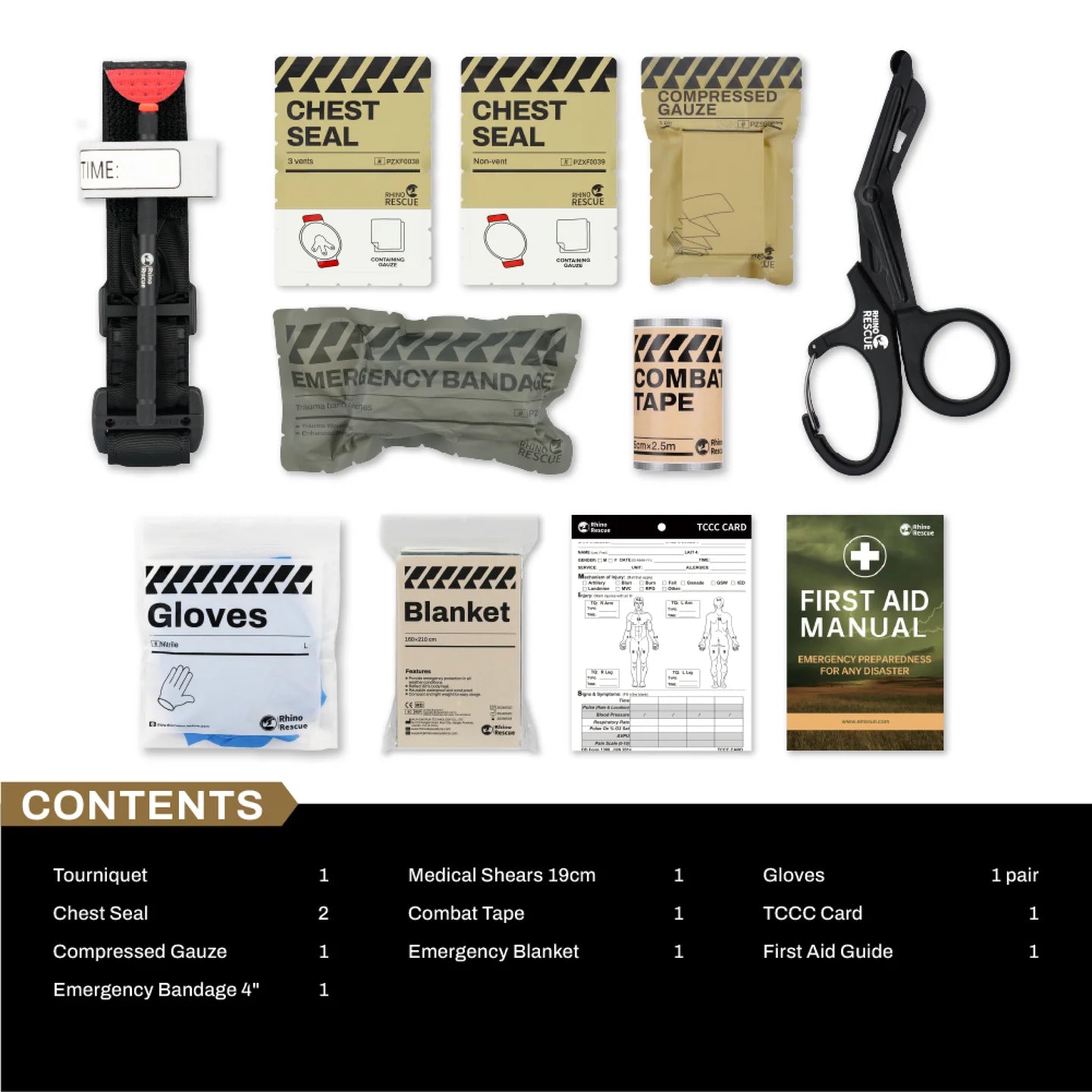 Kit de Primeiros Socorros Individual RHINO RESCUE CMS MINI