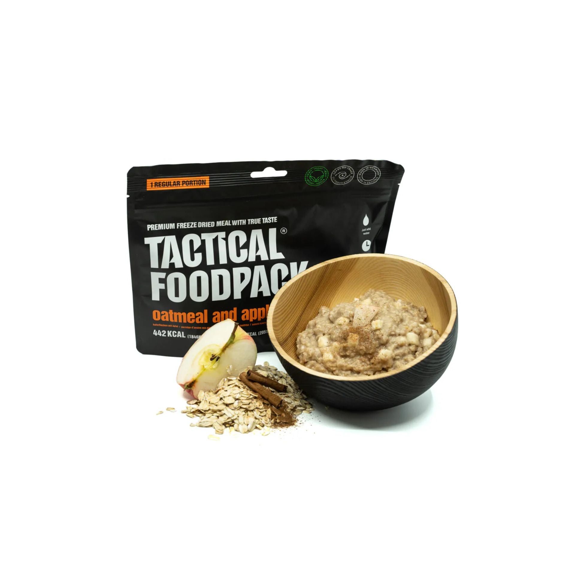 Papás de Aveia com Maçã e Creme de Aveia – TACTICAL FOODPACK