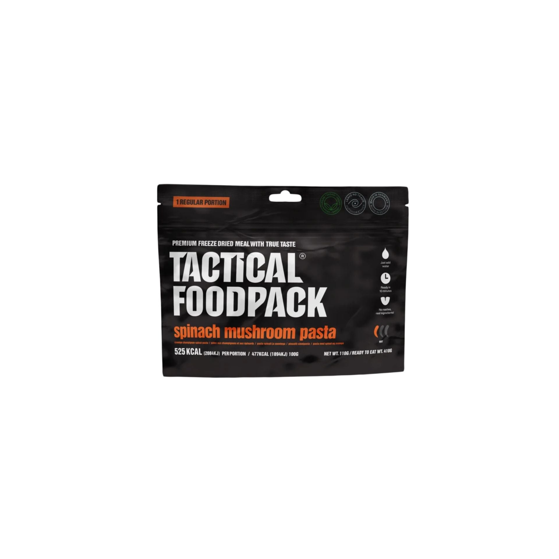 Vegetariano - Massa com Espinafres e Cogumelos – TACTICAL FOODPACK