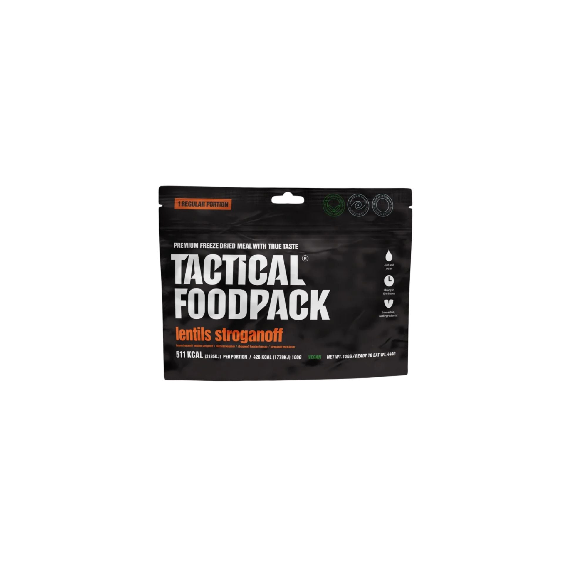 Vegetariano - Lentilhas Stroganoff – TACTICAL FOODPACK