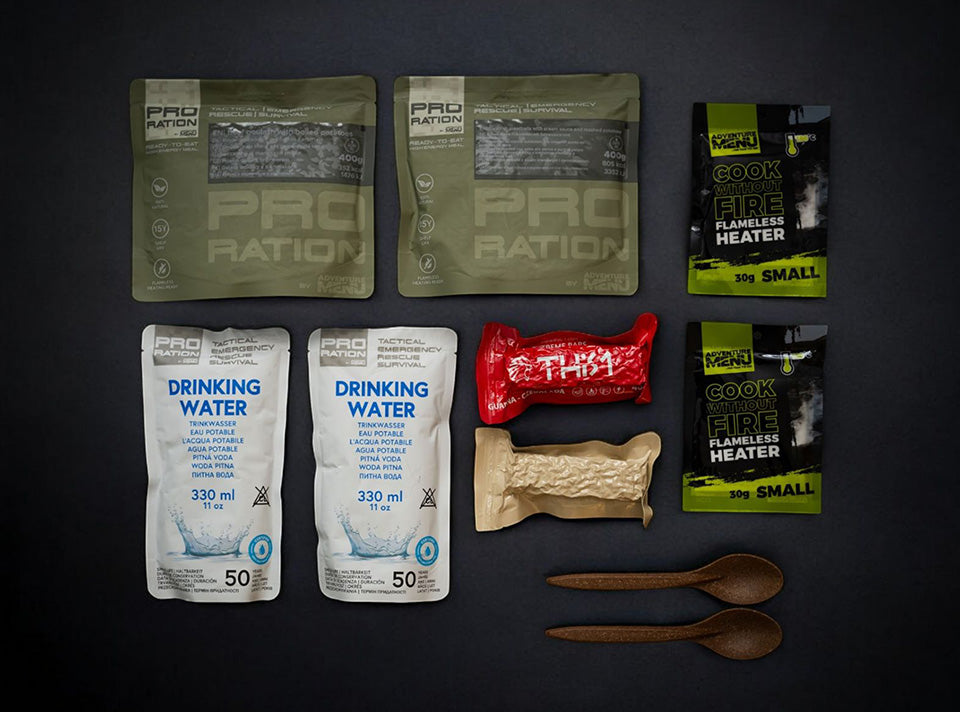 Pack de Comida/Água de Emergência Menu III PRO-RATION