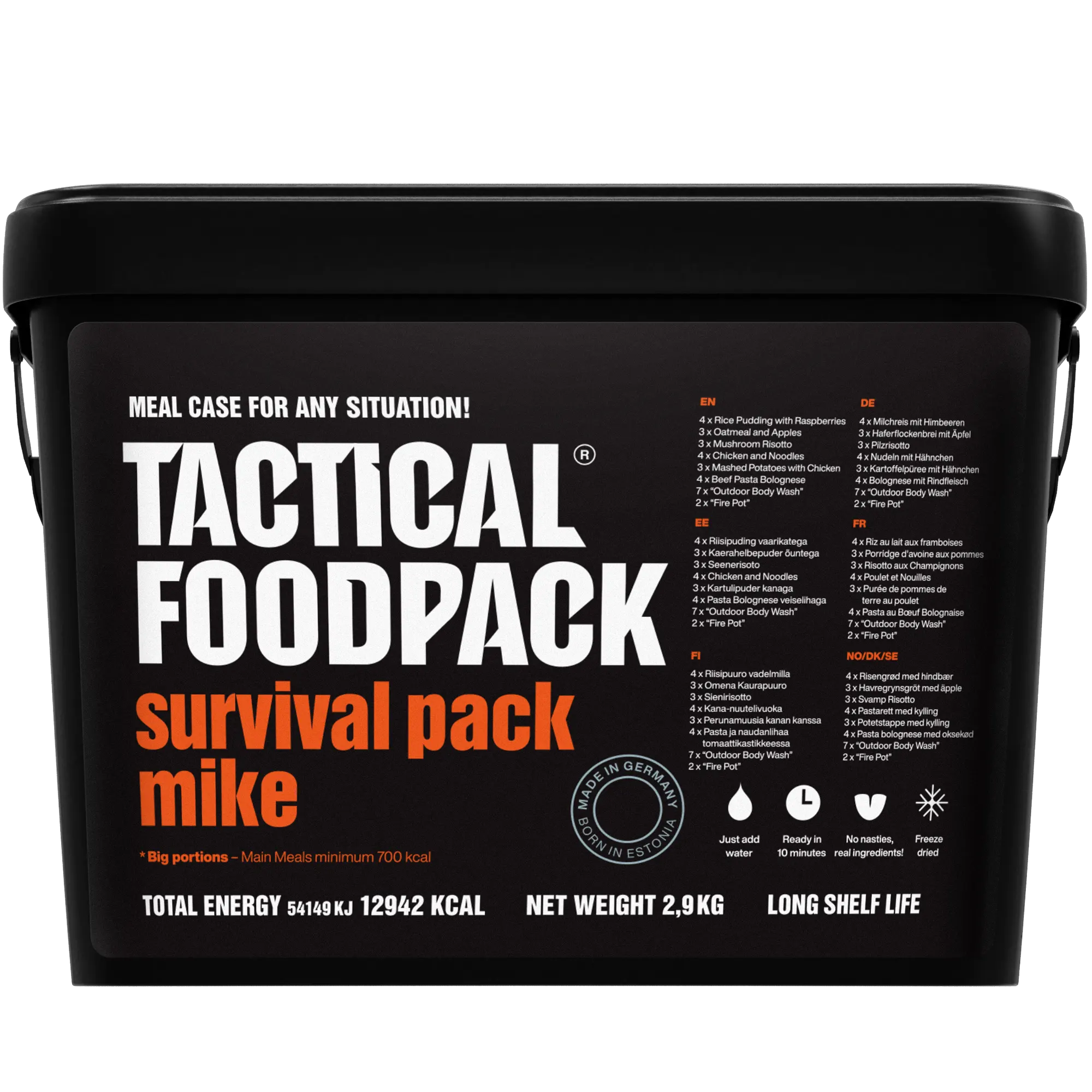Pack de Sobrevivência TACTICAL FOODPACK MIKE
