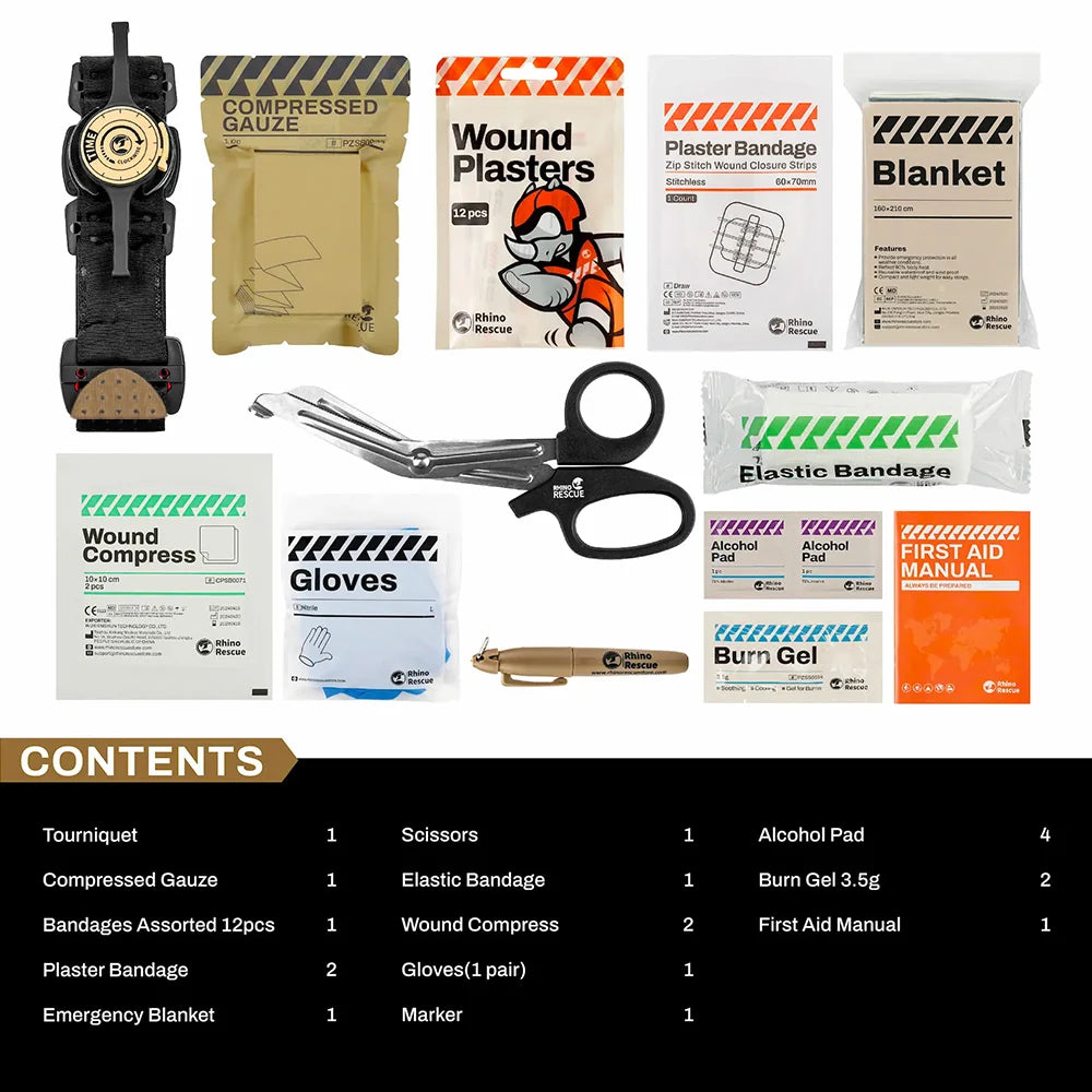 Kit de Primeiros Socorros Individual RHINO RESCUE ARGIOPE