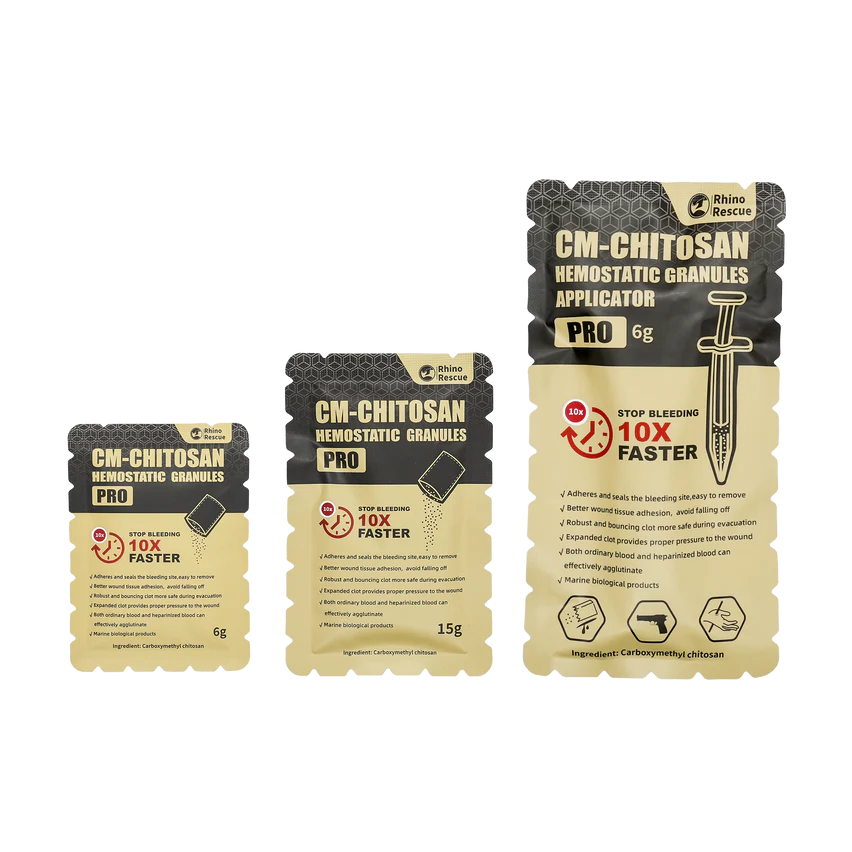 Grânulos Hemostáticos de CM-Quitosana (6g) RHINO RESCUE