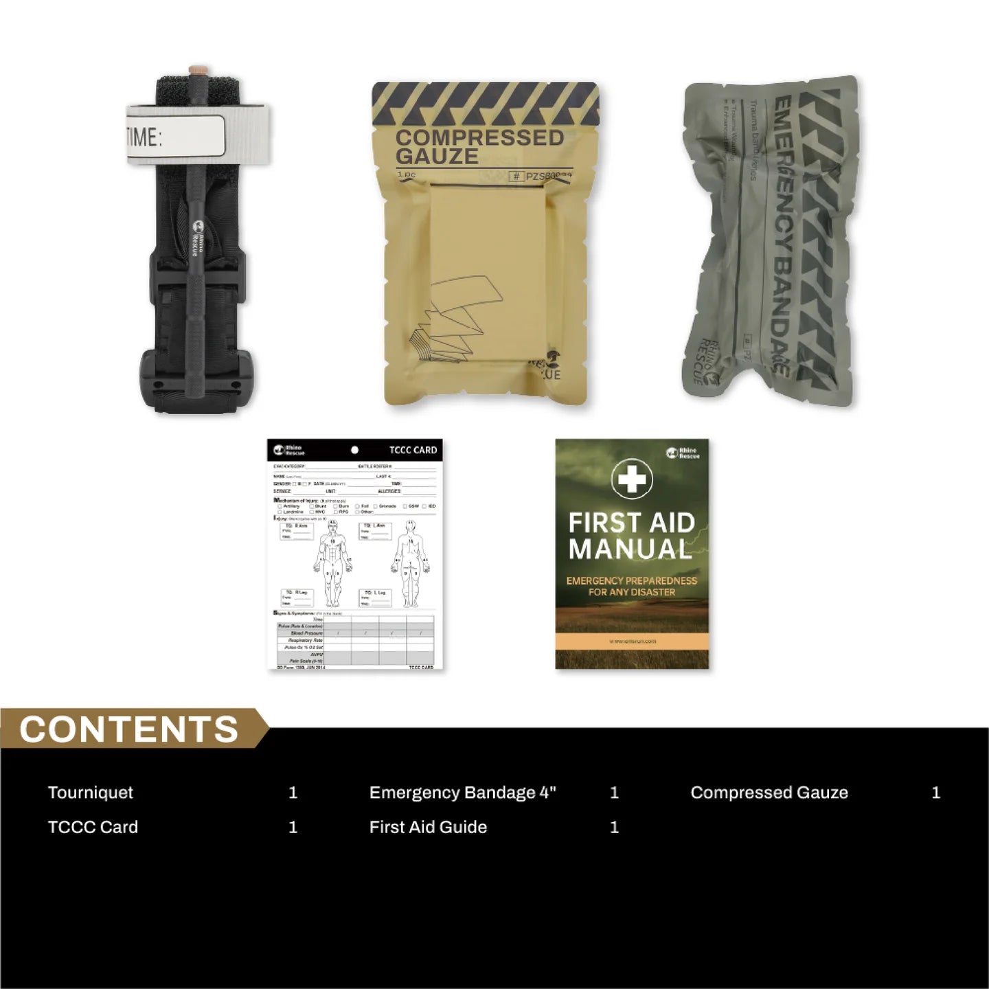 Kit Individual de Primeiros Socorros CLC Mini RHINO RESCUE