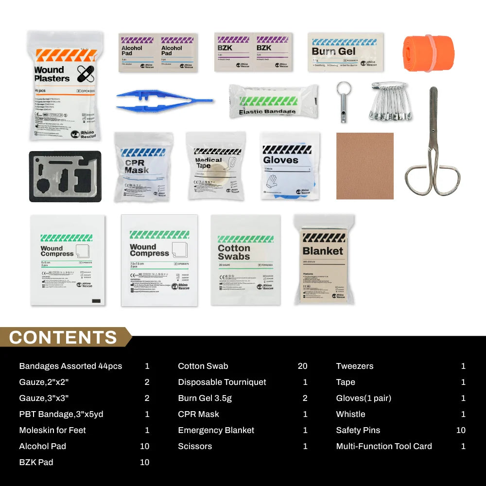 Kit de Primeiros Socorros Impermeável RHINO RESCUE ULTRALIGHT
